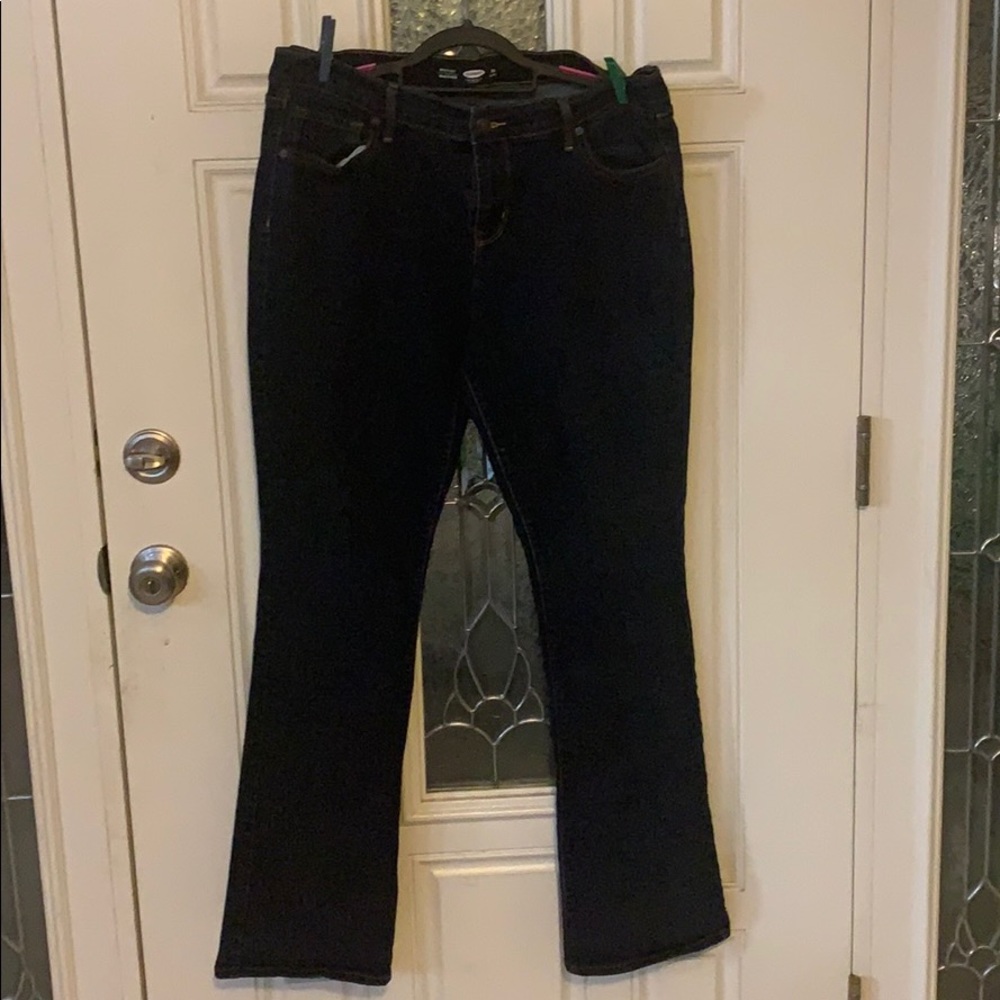 Boot cut dark blue jeans